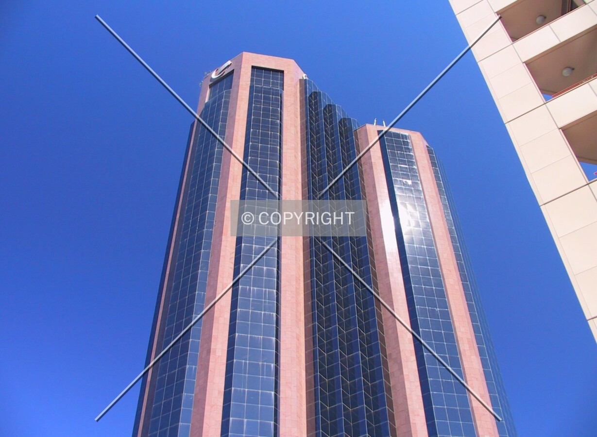 Looking up from Elizabeth Plaza