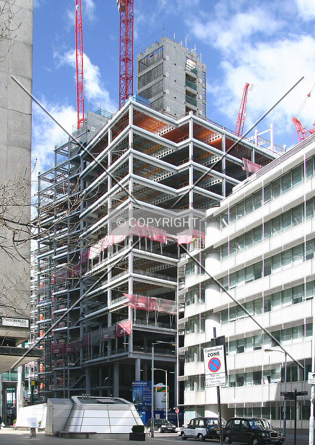 View northwest from Moorfields