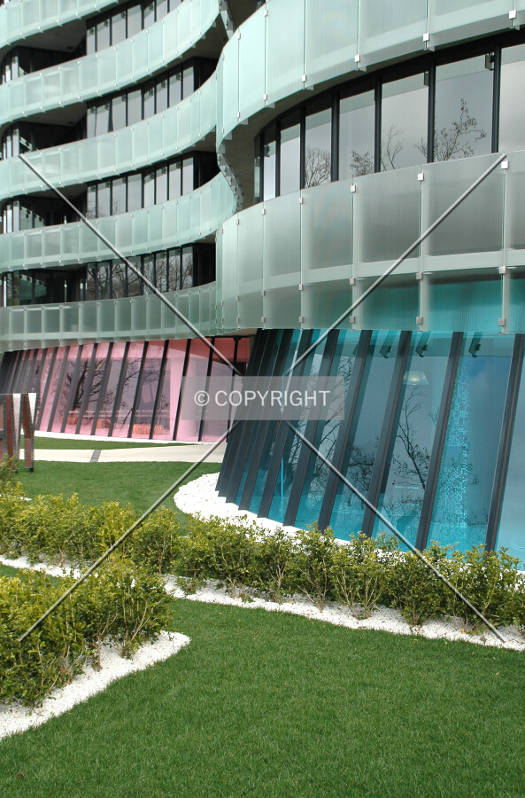 Landscaping at the base
