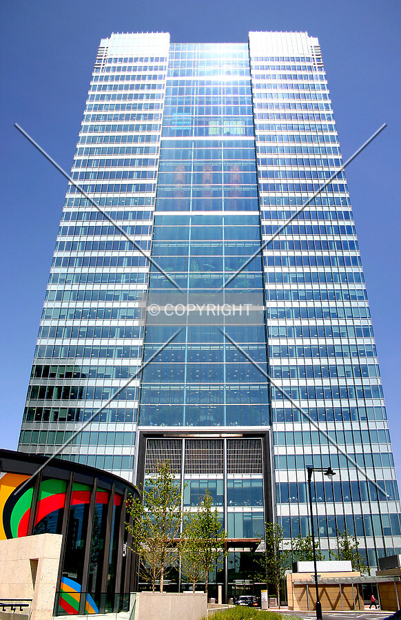 Looking up from street level