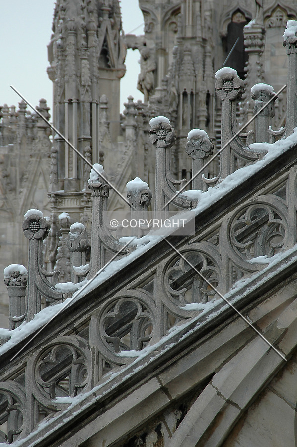 Gothic detail in Duomo's roof