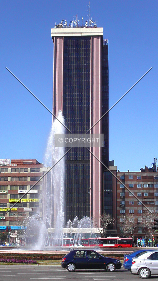 Eastern facade as seen from Plaza de Castilla