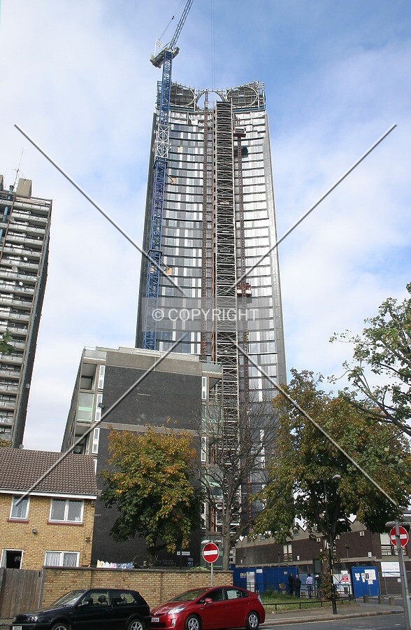 View north looking up the rear