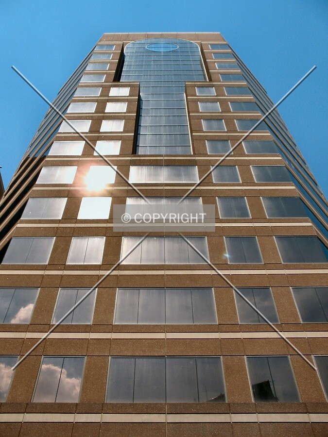 Looking up from RiverCenter Boulevard