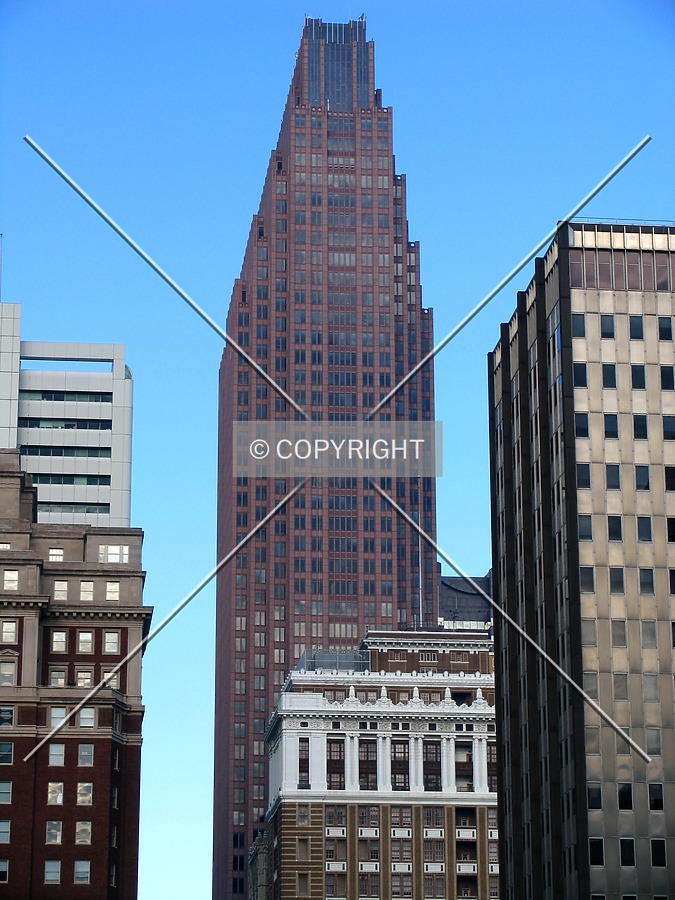 Arch Street buildings and the upper half, from the east