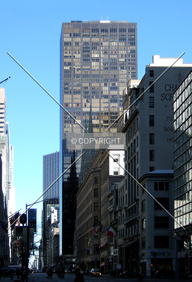 View from the southwest along Fifth Avenue