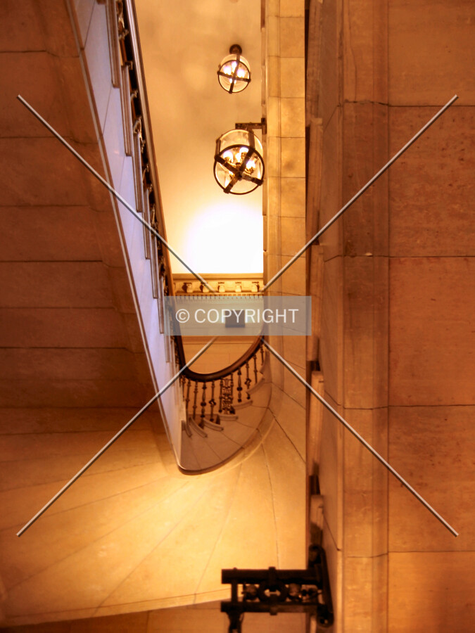 Looking up from the stairwell