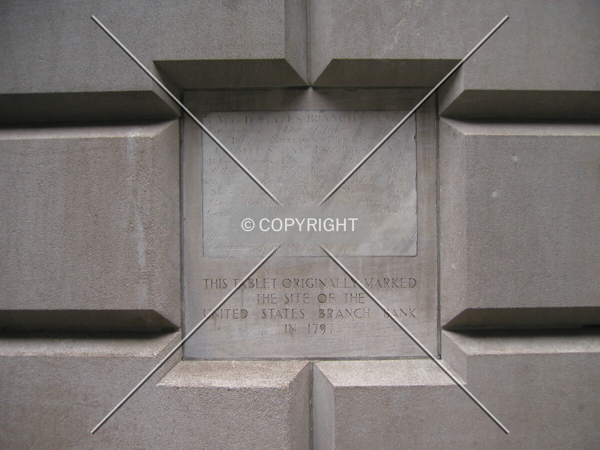 Tablet about the building previously occupying the site
