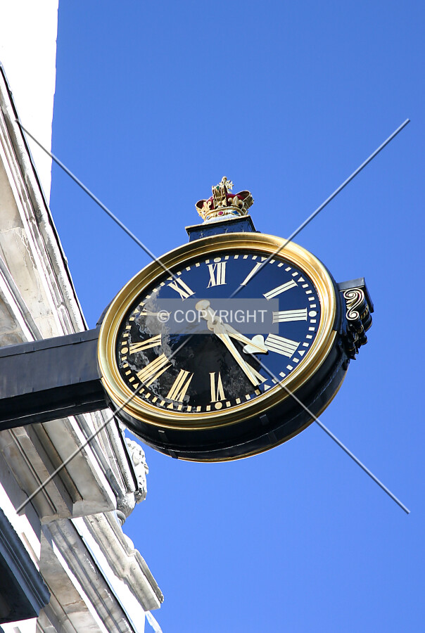 A projecting clock
