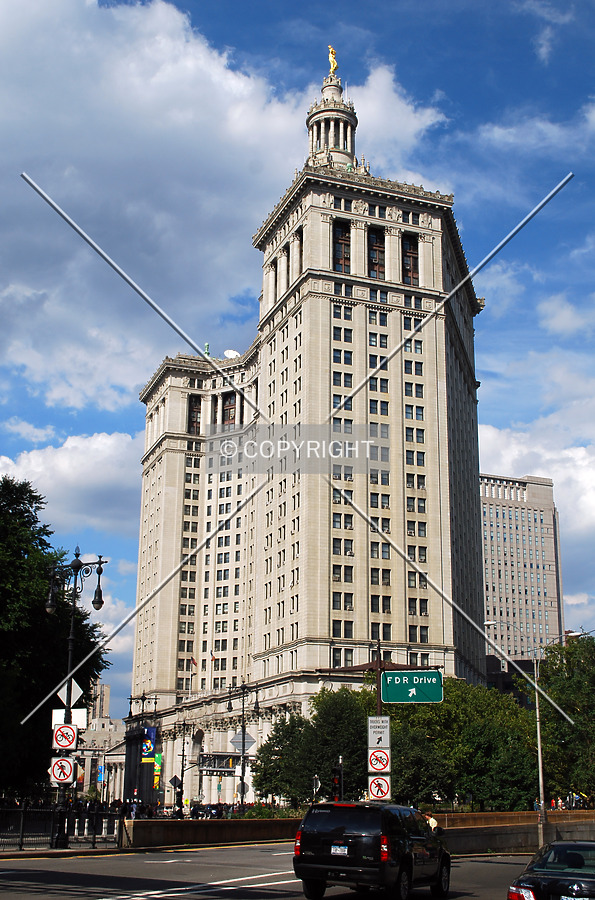 Viewed along Park Row