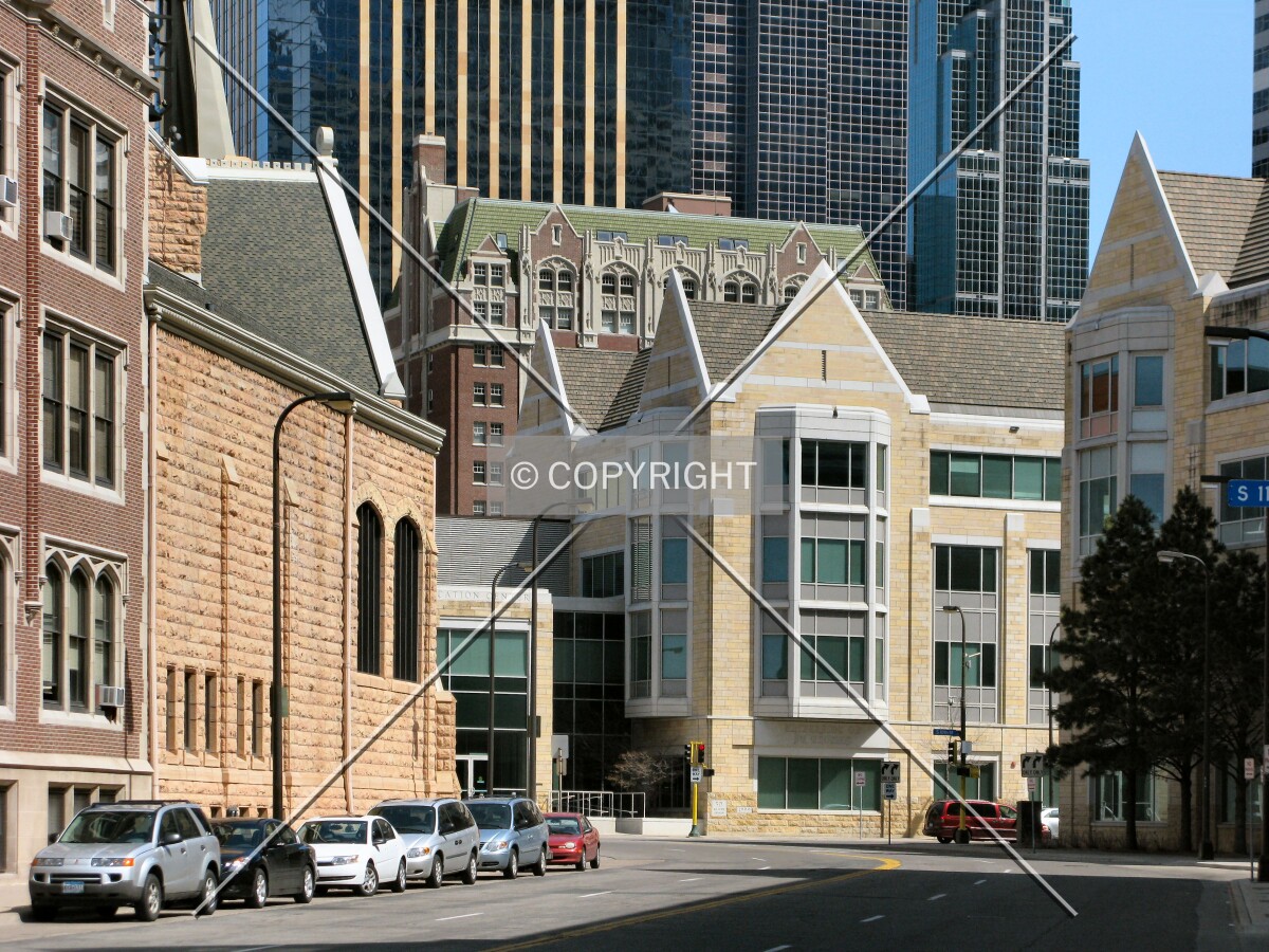 View to the northeast along Harmon Place