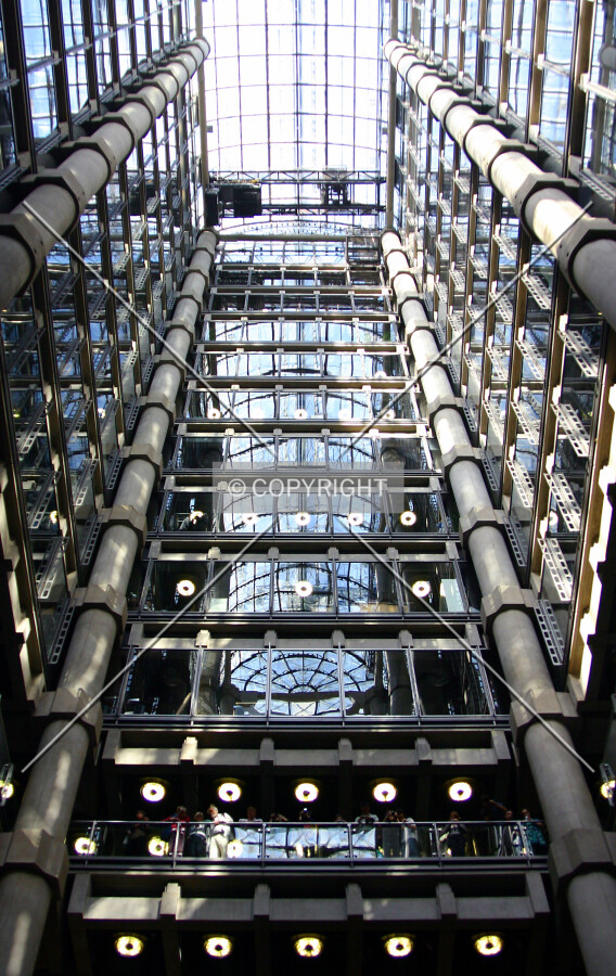 Looking up at the cathedralesque atrium
