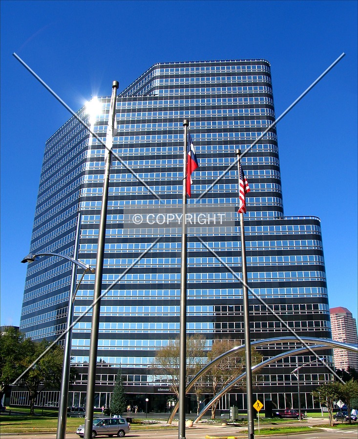 From the east across Post Oak Boulevard