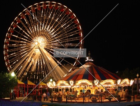 Navy Pier at night