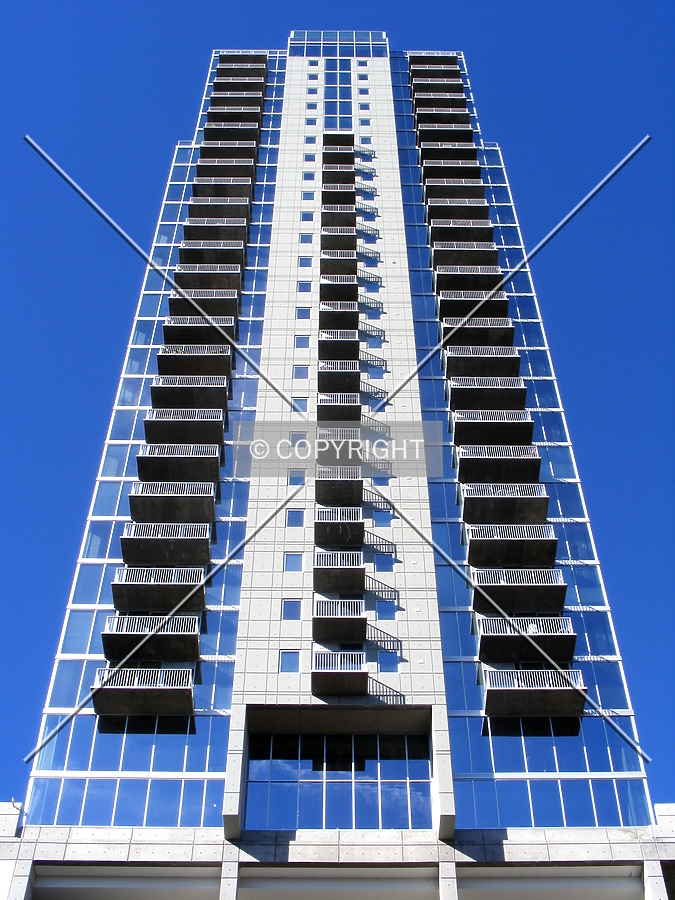Looking up from the east
