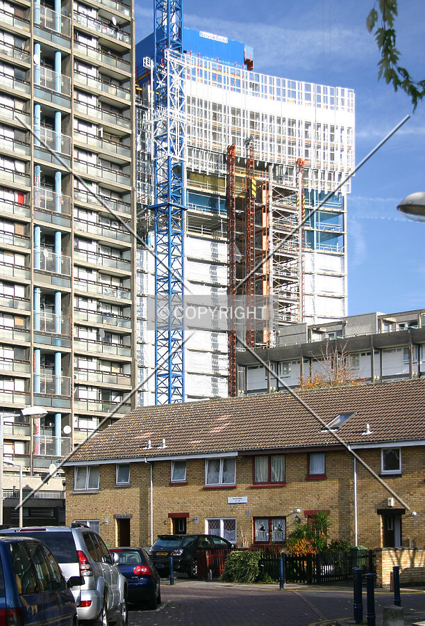 View northeast from Hampton Street