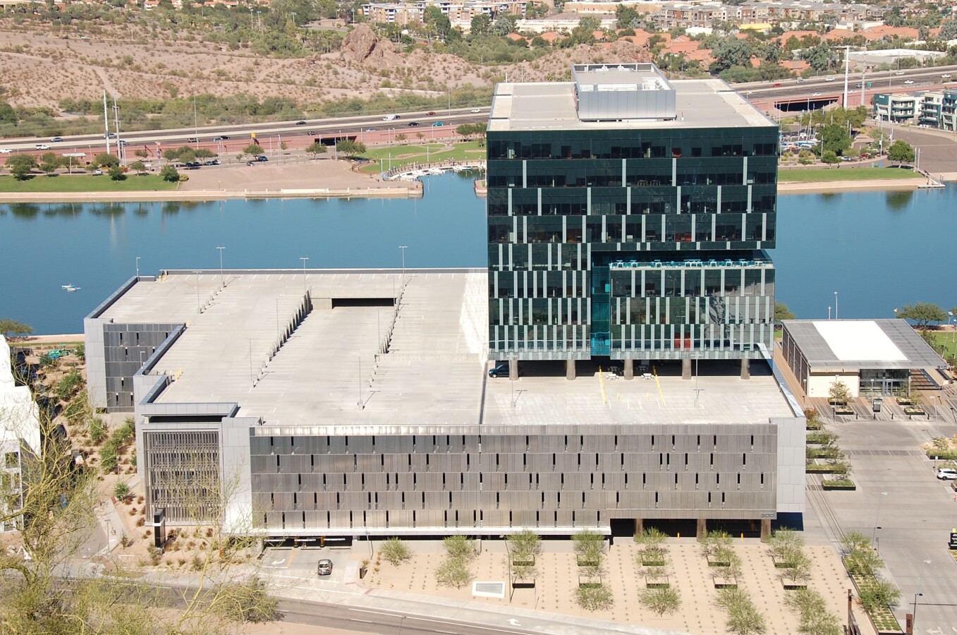 Elevated view to the north