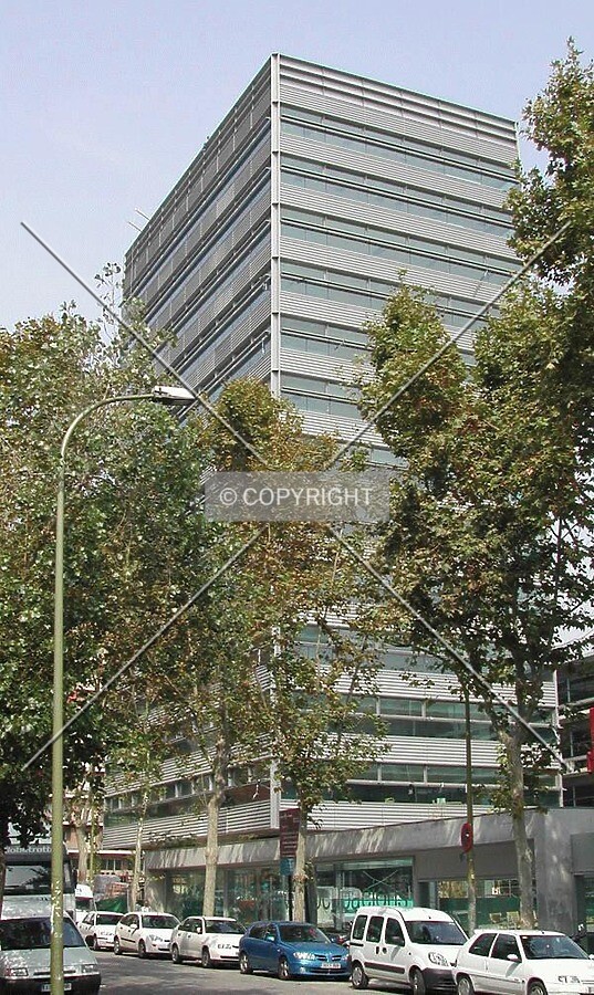 View of the nearly finished building from the street