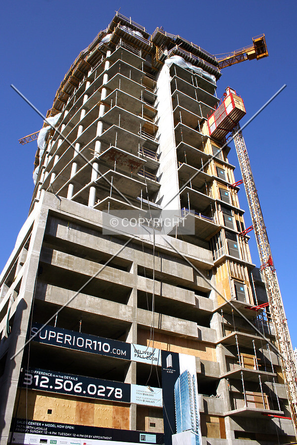 Looking up from the south