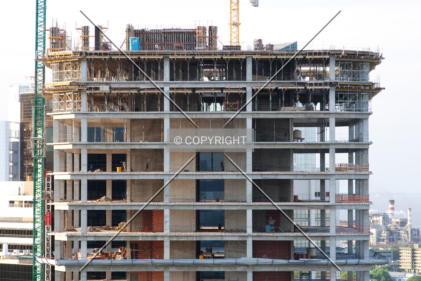 Completing the 28th floor. View from the south.