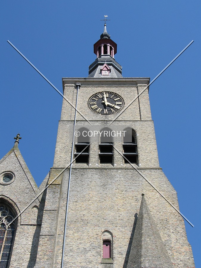 Looking up from the west