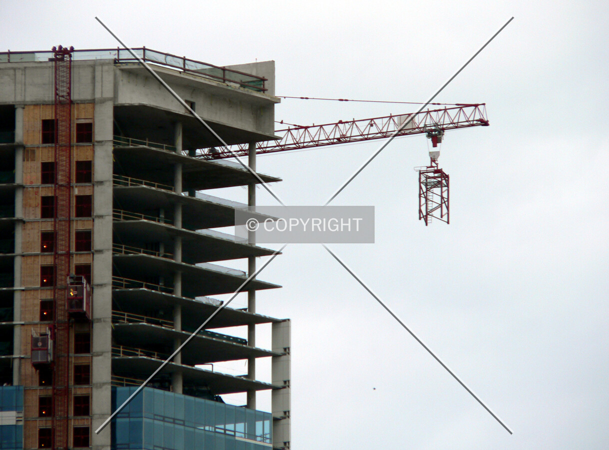 Removing a section of tower crane
