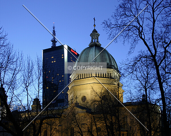 Evening view from the southeast