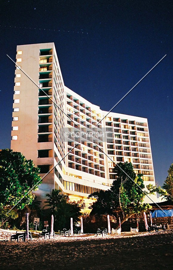 From the beach at night