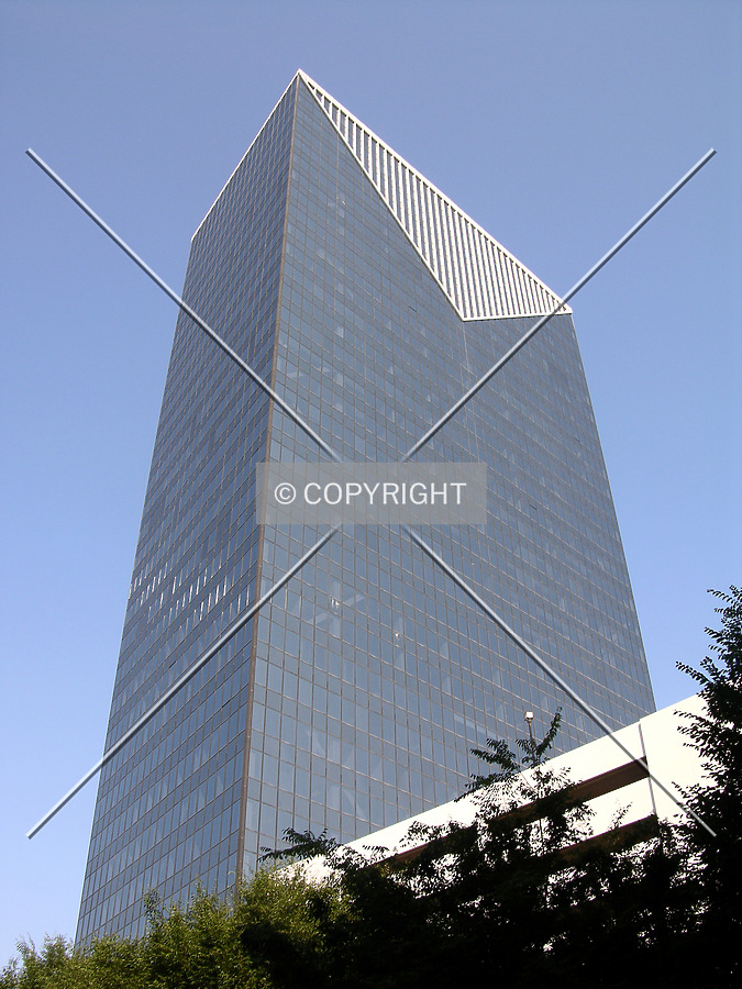 Looking up the northeast corner