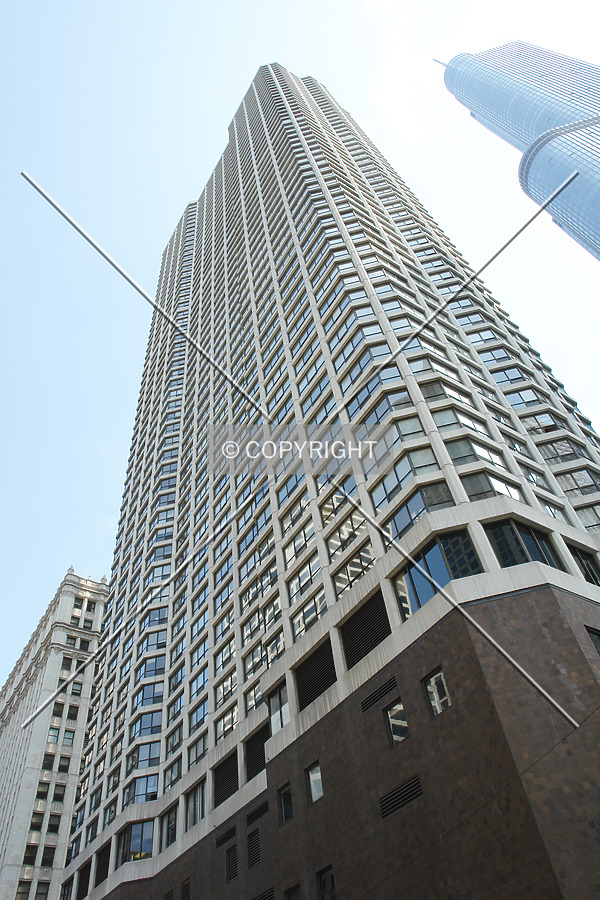 Looking along the facade to the top