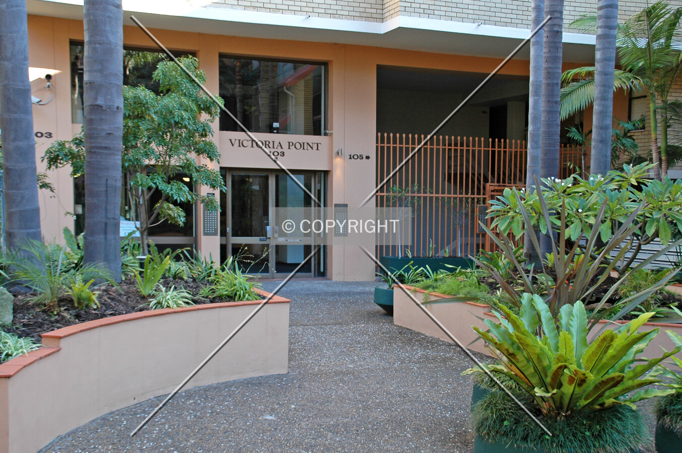 Forecourt near the entrance