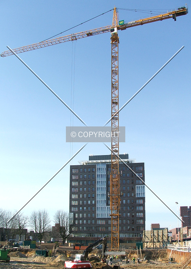 View of the tower crane
