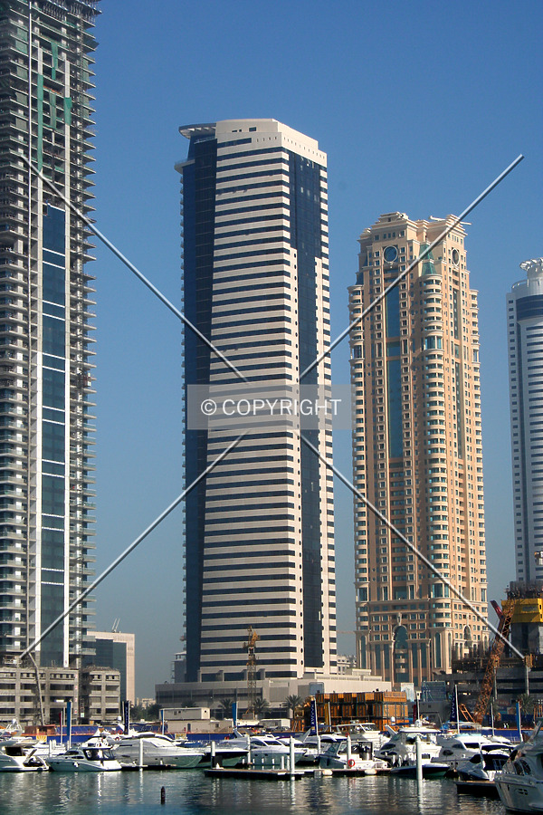 View from across the marina