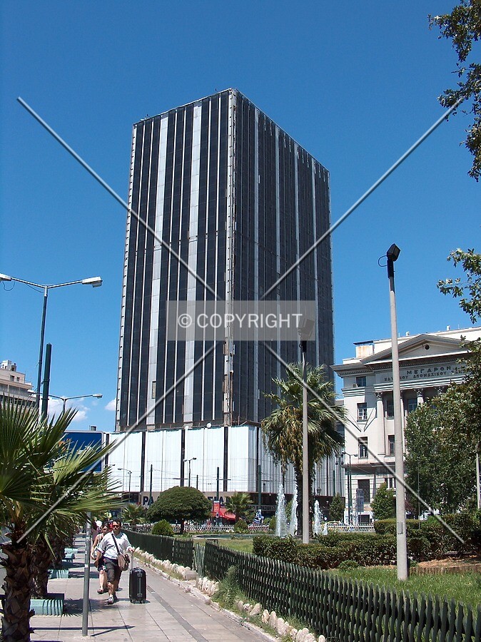 Street level view from Akti Miaoulis Avenue