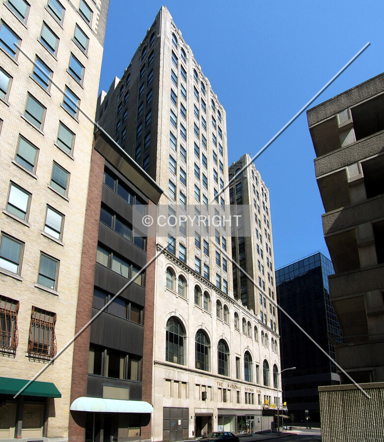 View from the northwest along Howard Street