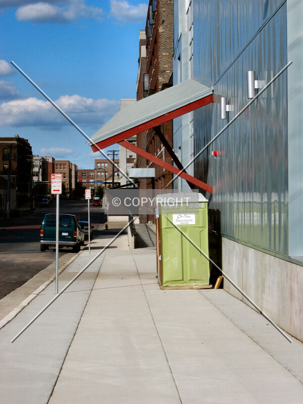 6th Avenue base, looking toward the entrance canopy