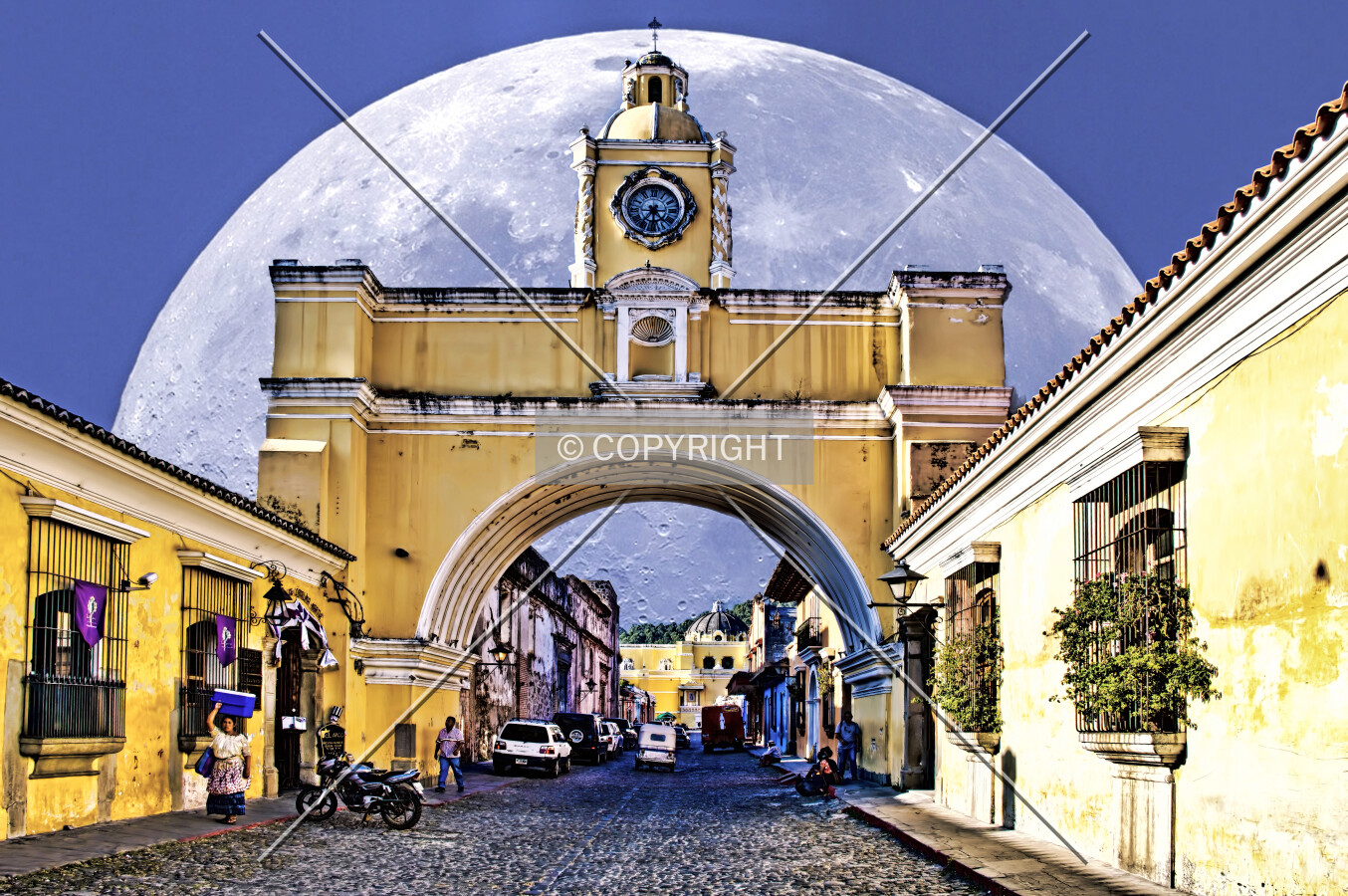 Arch of Santa Catalina, Antigua, Guatemala, Central America.