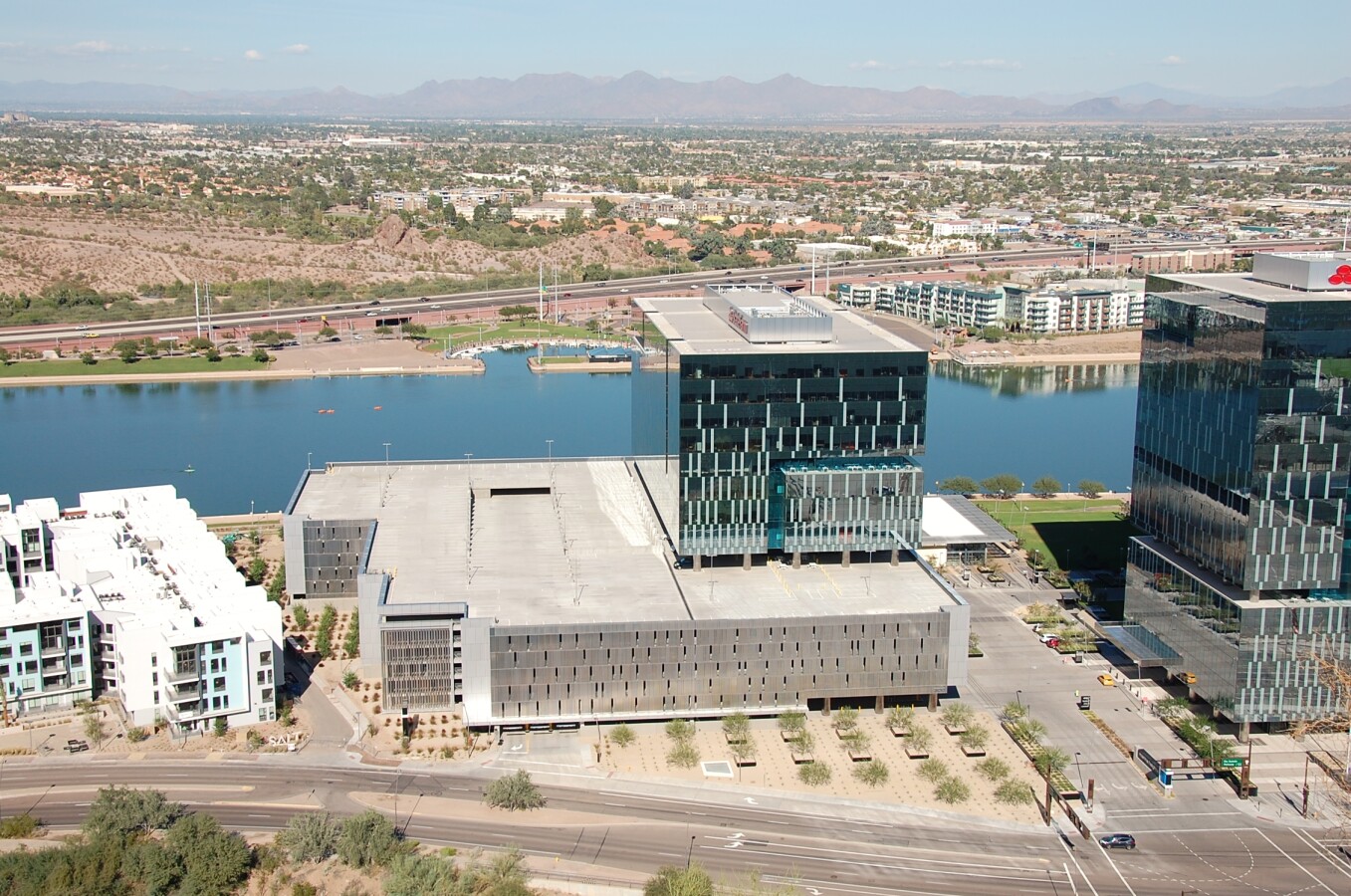 Elevated view to the north