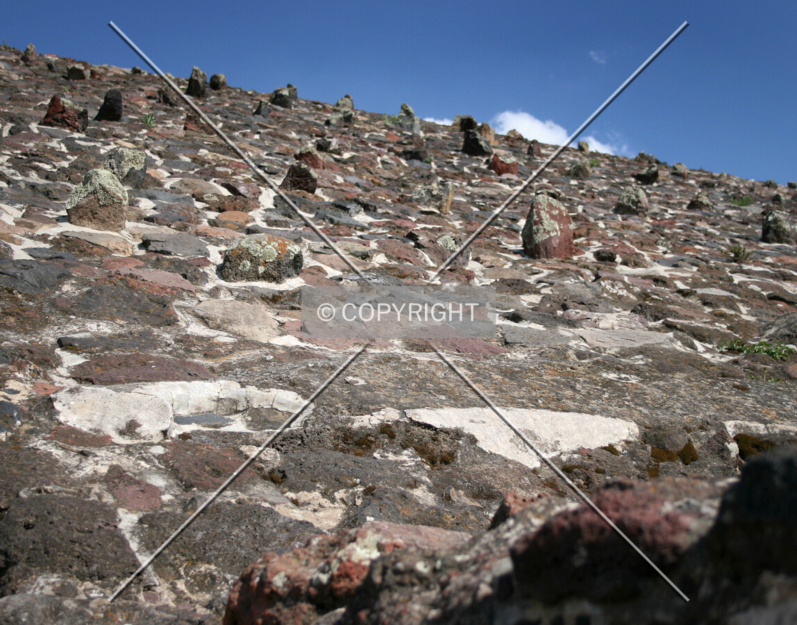 Detail of rocks and mortar on the west side