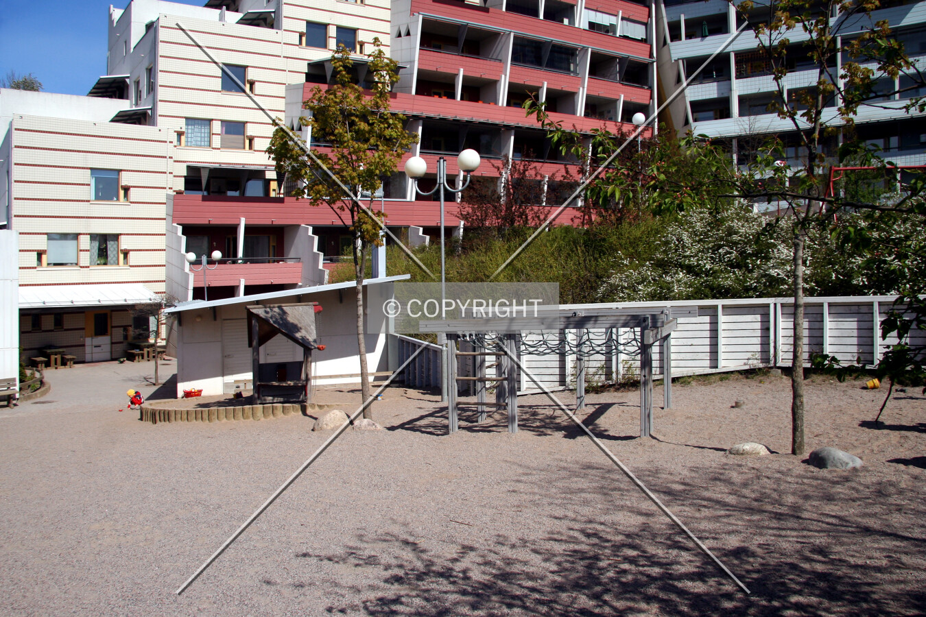 Playground and back plaza