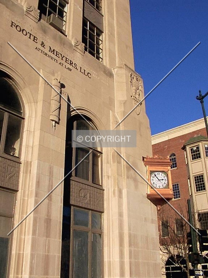 Clock at southeast corner