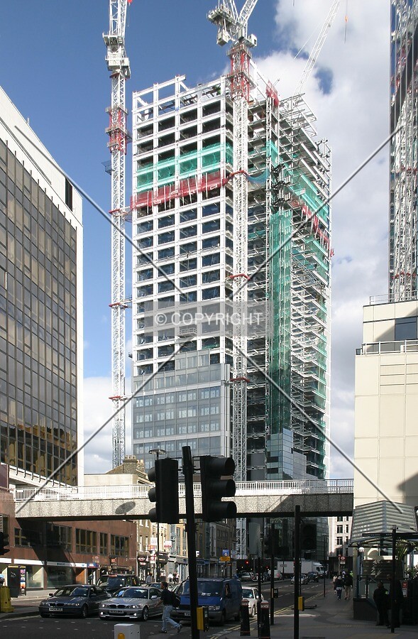 View east from the junction of Old Broad Street, Wormwood Street and London Wall