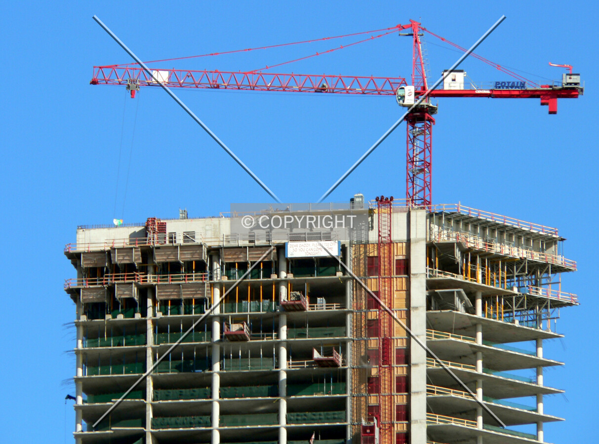 Top floors of the structure