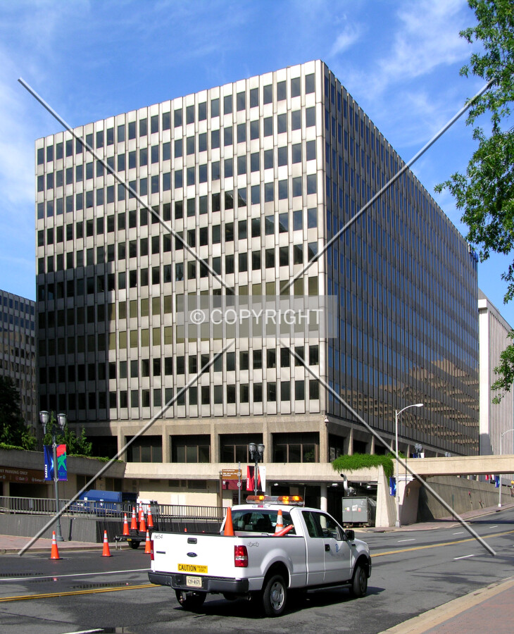 From across Crystal Drive to the east