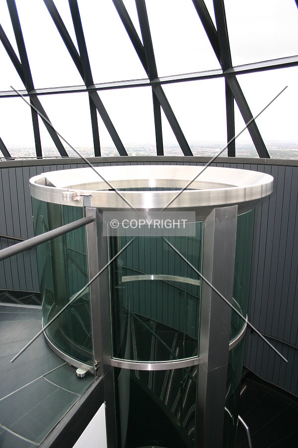Stairway and mobility-impaired elevator to the dome
