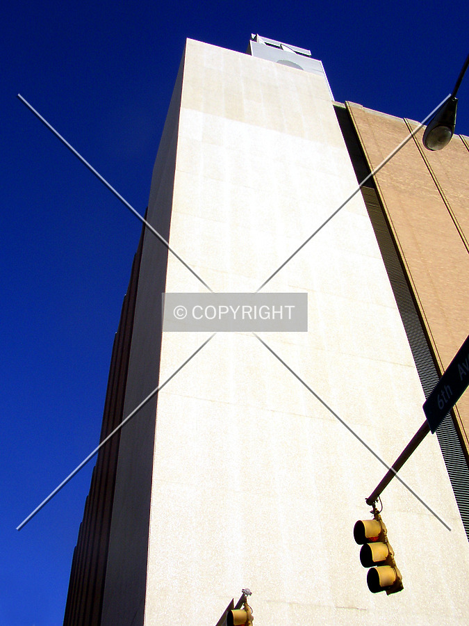 Looking up the northwest corner from 6th Avenue North