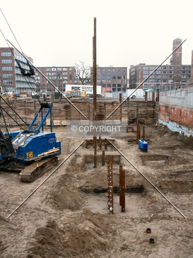 Foundation piles from 4th Street North
