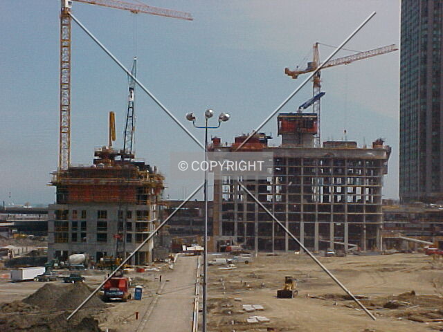 Looking east from Columbus Drive. The Lancaster is straight ahead with The Shoreham under construction off to the left