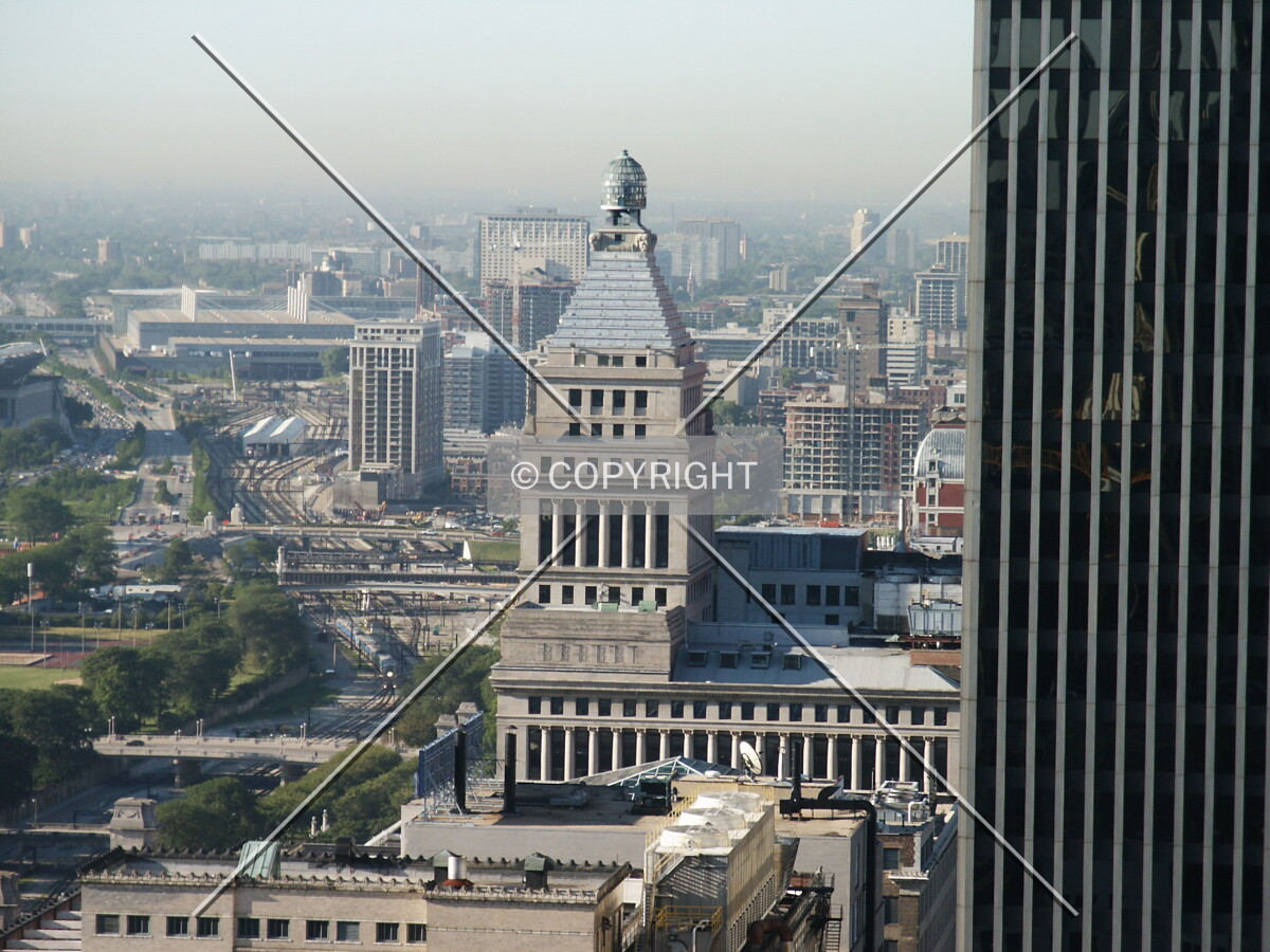 Top of the building from the north