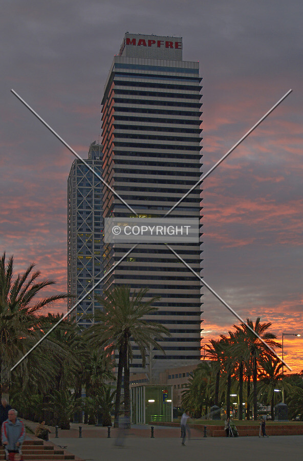 View at dusk from the northeast